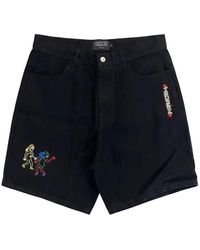 PAS DE MER - Sbugnine Graphic-Embroidered Denim Shorts - Lyst