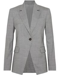 Brunello Cucinelli - Mélange-Effect Single-Breasted Blazer - Lyst