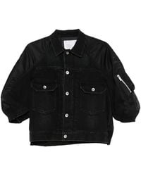 Sacai - Nylon And Denim Jacket - Lyst