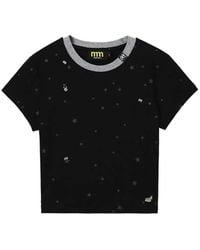 Mini Cream - Star Print Ribbed T-Shirt - Lyst