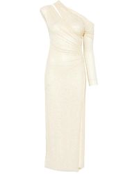 Self-Portrait - Rhinestone-Embellished Gathered Gown - Lyst