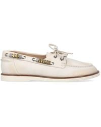 Pinko - Bead-Embellished Leather Loafers - Lyst