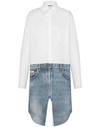 Moschino - Shirt-Collar Mini Dress - Lyst