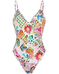 Seafolly - Beach Boheme Mosaic-Print Swimsuit - Lyst