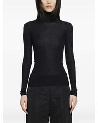 Jil Sander - Ribbed High-Neck Long-Sleeve Top - Lyst