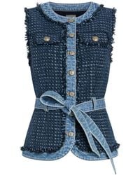 Cinq À Sept - Joans Frayed Belted Vest - Lyst
