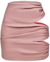 Lika - Cut-Out Draped Mini Skirt - Lyst