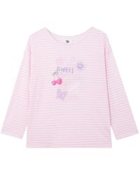 B+ AB - Striped Graphic-Print Long-Sleeve T-Shirt - Lyst