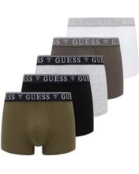 Guess - Lots De Cinq Boxers À Taille Logo - Lyst