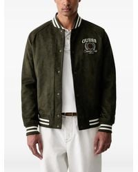 Guess - Logo-Embroidered Bomber Jacket - Lyst
