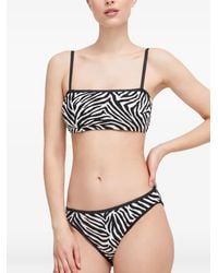 Kate Spade - Zebra-Pattern Bikini Top - Lyst