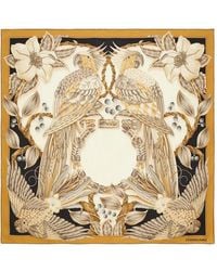 Ferragamo - Bird-Print Silk Scarf - Lyst