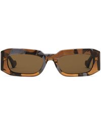 Gucci - Graphic-print Rectangular-frame Sunglasses - Lyst