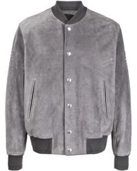 Givenchy - Logo-embroidered Suede Bomber Jacket - Lyst