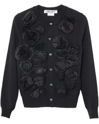 Comme des Garçons - Floral-Appliqué Cardigan - Lyst