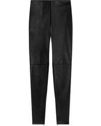 Versace - Broek Met Leren Vlak - Lyst