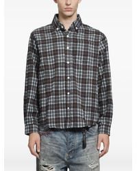 DAGGER - Micro-Check Flannel Shirt - Lyst