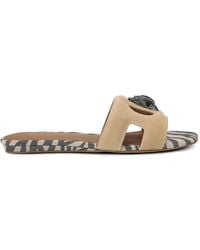 Kurt Geiger - Eagle Cut-Out Flat Sandals - Lyst