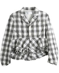 Comme des Garçons - Gingham-Check Ruffled Jacket - Lyst
