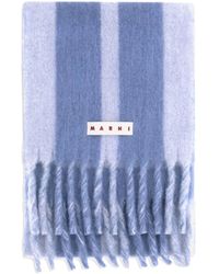 Marni - Gestreifter Schal mit Fransen - Lyst