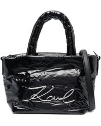 Karl Lagerfeld - K/Signature Logo-Plaque Tote Bag - Lyst