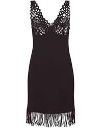 Proenza Schouler - Embroidered-Detail Ribbed-Knit Dress - Lyst