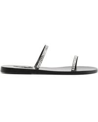 Ancient Greek Sandals - Saita Crystal-Embellished Leather Sandals - Lyst