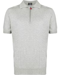Kiton - Short-sleeved Zip-up Polo Shirt - Lyst