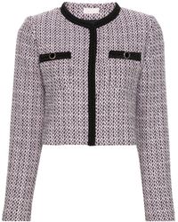 Liu Jo - Metallic-threading Tweed Jacket - Lyst