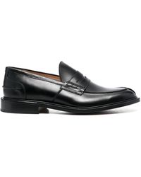 Tricker's - Almond Toe Leather Loafers - Lyst