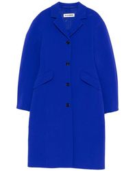 Jil Sander - Button-Up Felted Coat - Lyst