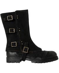Ziggy Chen - Buckled Spats Boots - Lyst