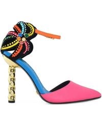 Kat Maconie - Ezili Crystal-Embellished Chain-Heel Pumps - Lyst