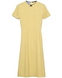 Prada - Polka-Dot Satin Dress - Lyst