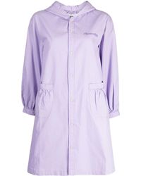 Chocoolate - Hooded Cotton Shirt Dress - Lyst