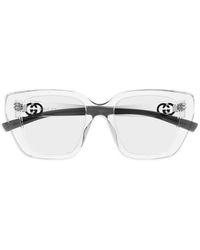 Gucci - Lunettes De Vue Carrées À Logo Gg - Lyst