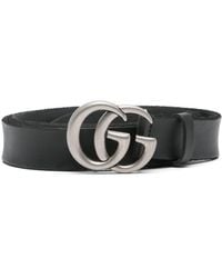 Gucci - Double-g-buckle Leather Belt - Lyst