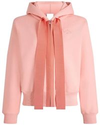 Patou - Bow-Detail Zip-Up Hoodie - Lyst
