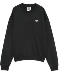 New Balance - Logo-embroidered Crew Neck Sweatshirt - Lyst