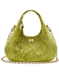 Ganni - Mini Logo-Plaque Shoulder Bag - Lyst