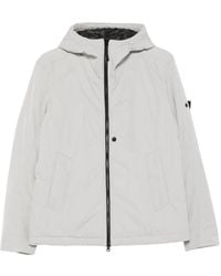 Stone Island - 4100047 Hooded Zip-Front Jacket - Lyst