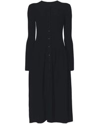 Proenza Schouler - Ribbed-Knit Button-Fastening Dress - Lyst