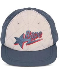 A Bathing Ape - Bape Sta Logo Quilted Baseball Cap - Lyst