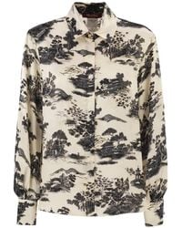 Max Mara - Camisa Con Motivo De Paisaje - Lyst