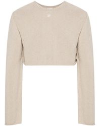 Courreges - Cropped Buttoned-Slit Jumper - Lyst