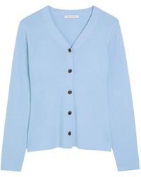Emilia Wickstead - Ash Ribbed-Knit V-Neck Cardigan - Lyst