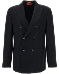 Barena - Veste Croisée À Revers Pointus - Lyst