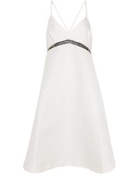 Sacai - Midi-jurk Met V-hals - Lyst