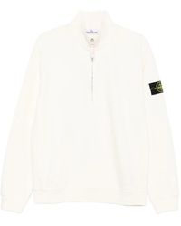 Stone Island - Half-Zip Logo-Patch Sweatshirt - Lyst