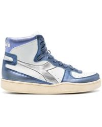 Diadora - Mi Basket Leather Sneakers - Lyst